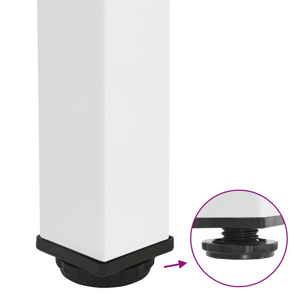 Pieds de table basse 4 pièces Blanc 30-32 cm Acier - XIOS