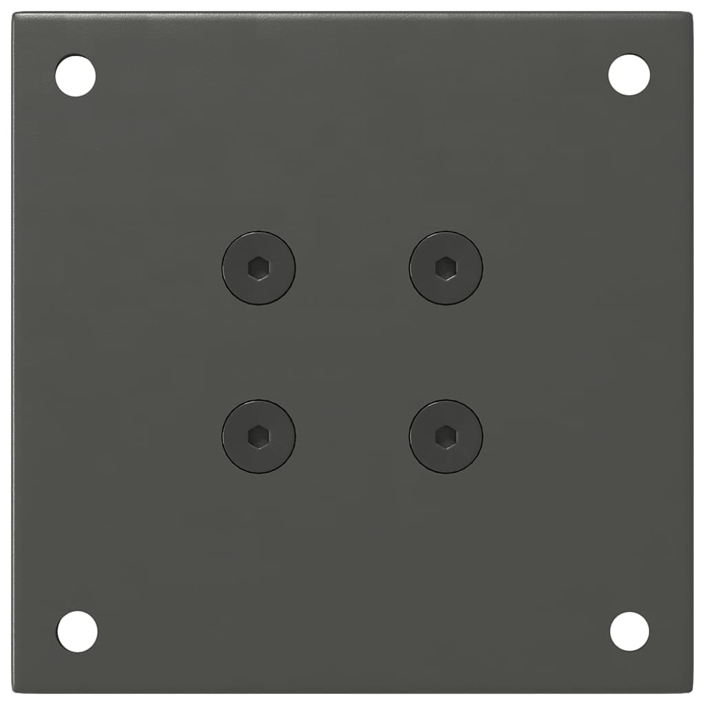 Pieds de table basse 4 pièces Anthracite 42-44 cm Acier - XIOS