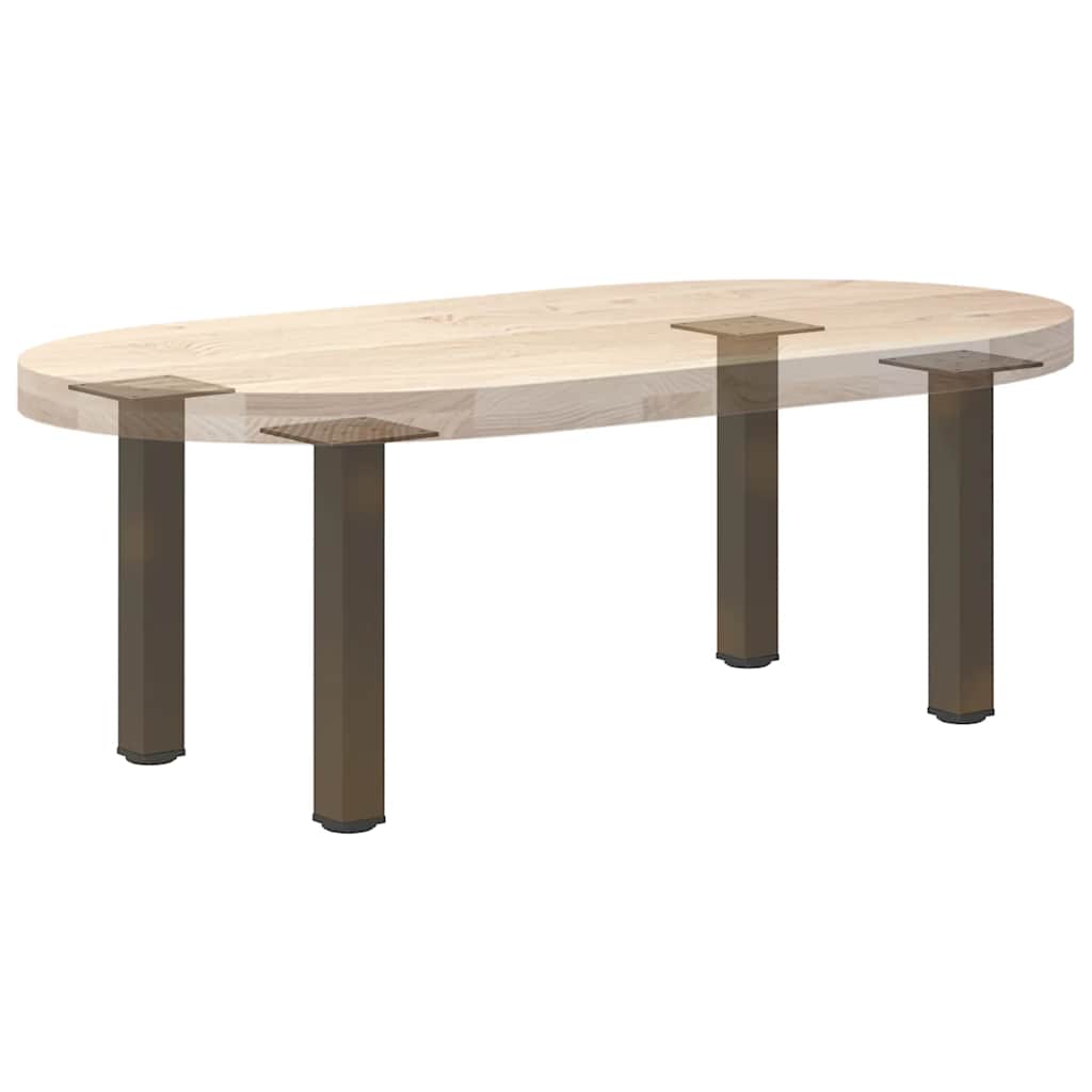 Pieds de table basse 4 pièces Acier naturel 42-44 cm Acier - XIOS