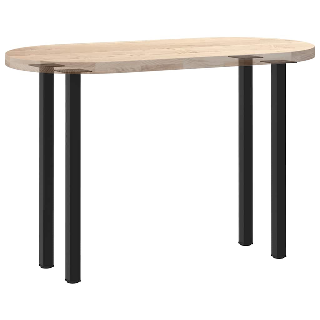Pieds de table console 4 pièces Noir 72-74 cm Acier - XIOS