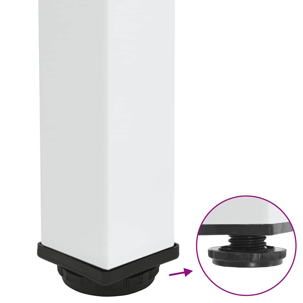 Pieds de table console 4 pièces Blanc 72-74 cm Acier - XIOS