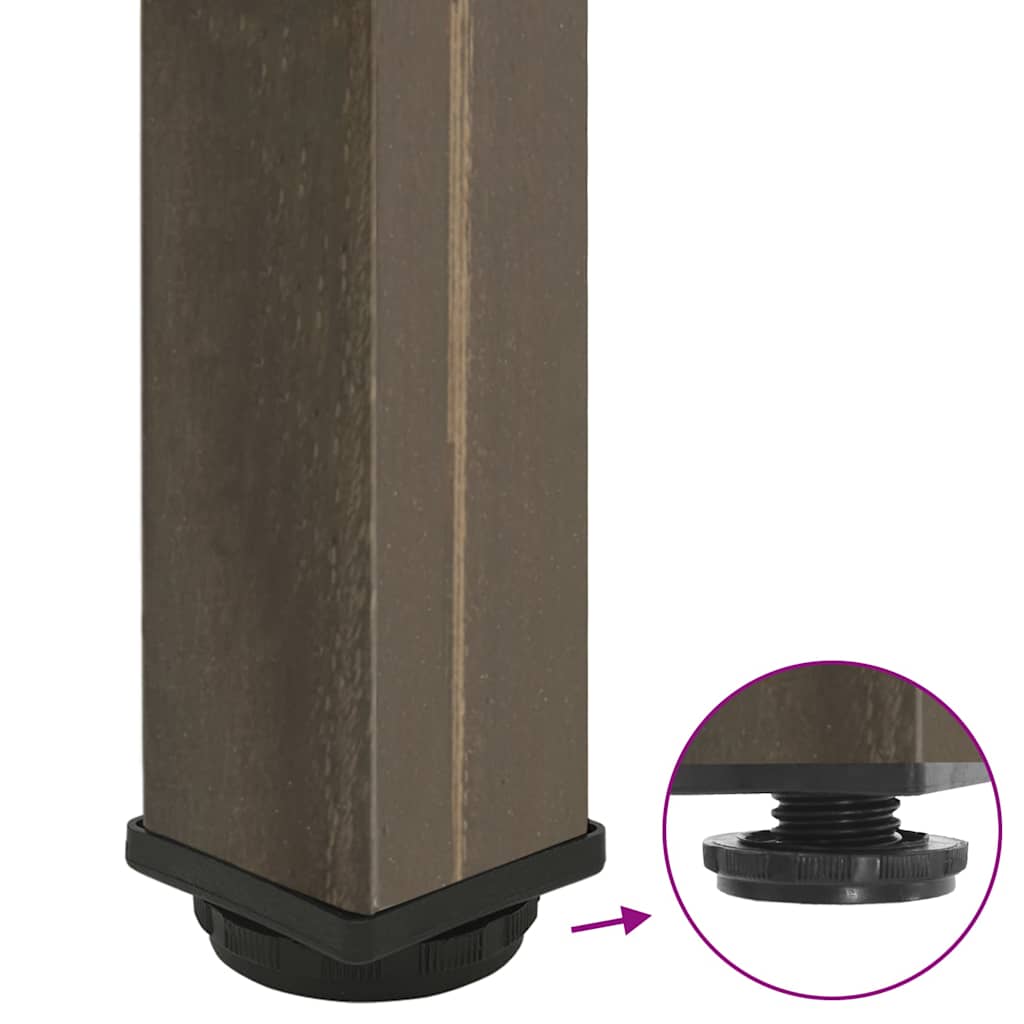 Pieds de table console 4 pièces Acier naturel 72-74 cm Acier - XIOS