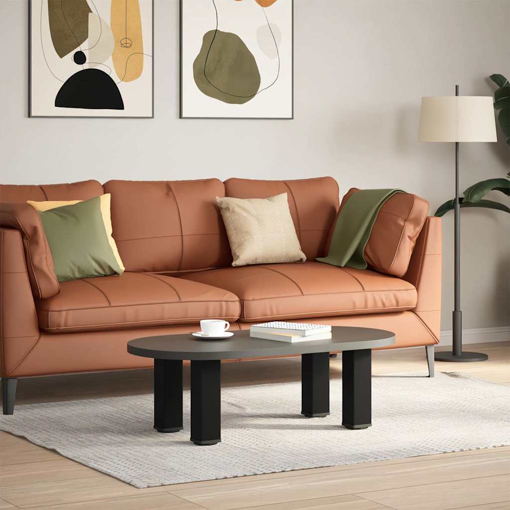 Pieds de table basse 4 pièces Noir 42-44 cm Acier - XIOS