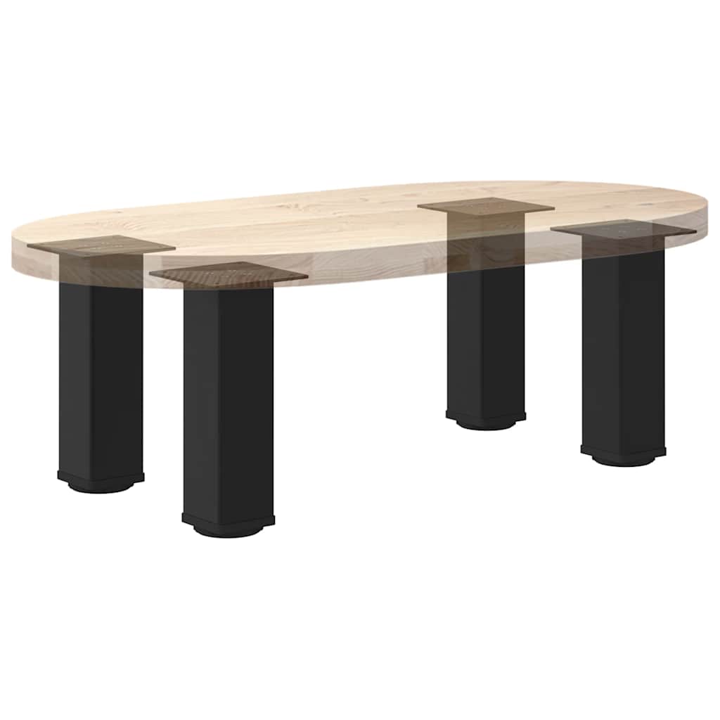 Pieds de table basse 4 pièces Noir 42-44 cm Acier - XIOS