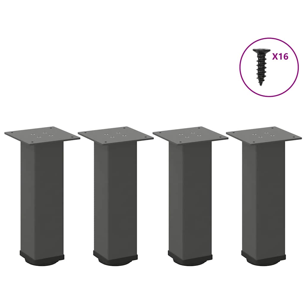 Pieds de table basse 4 pièces Anthracite 42-44 cm Acier - XIOS