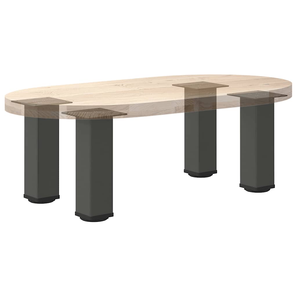 Pieds de table basse 4 pièces Anthracite 42-44 cm Acier - XIOS