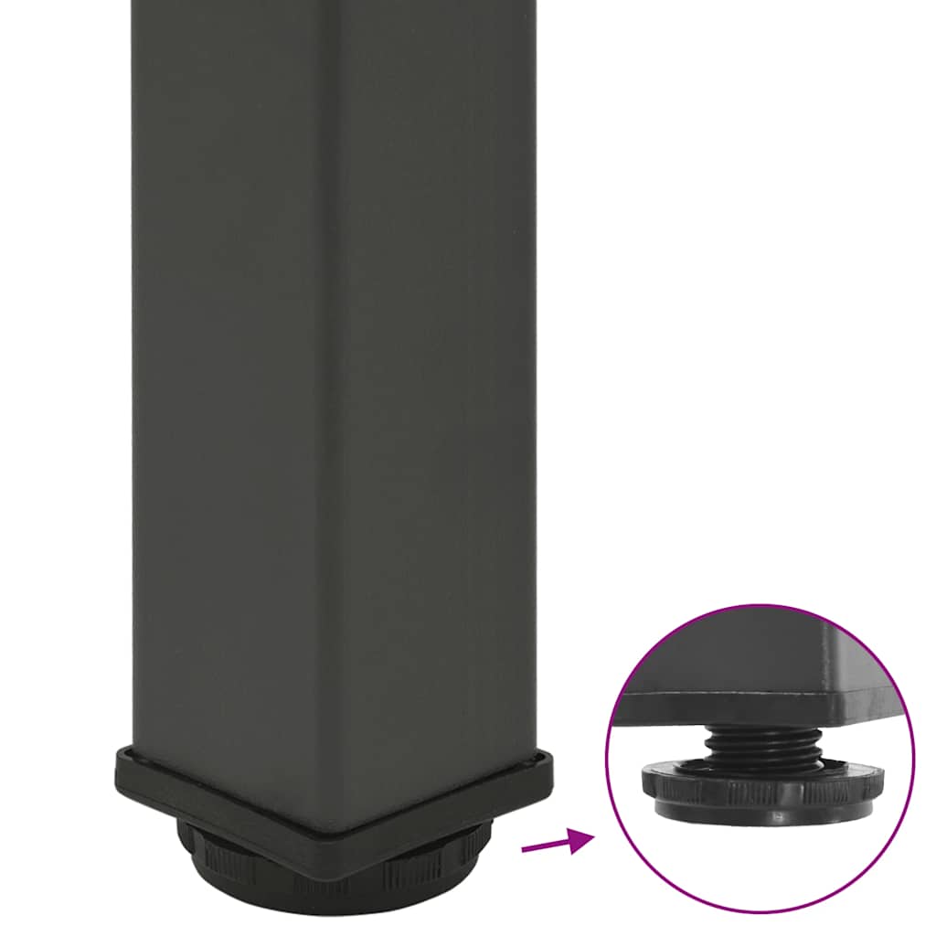 Pieds de table basse 4 pièces Anthracite 42-44 cm Acier - XIOS