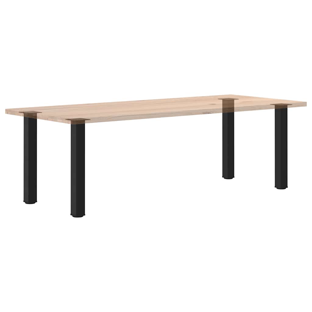 Pieds de table console 4 pièces Noir 72-74 cm Acier - XIOS