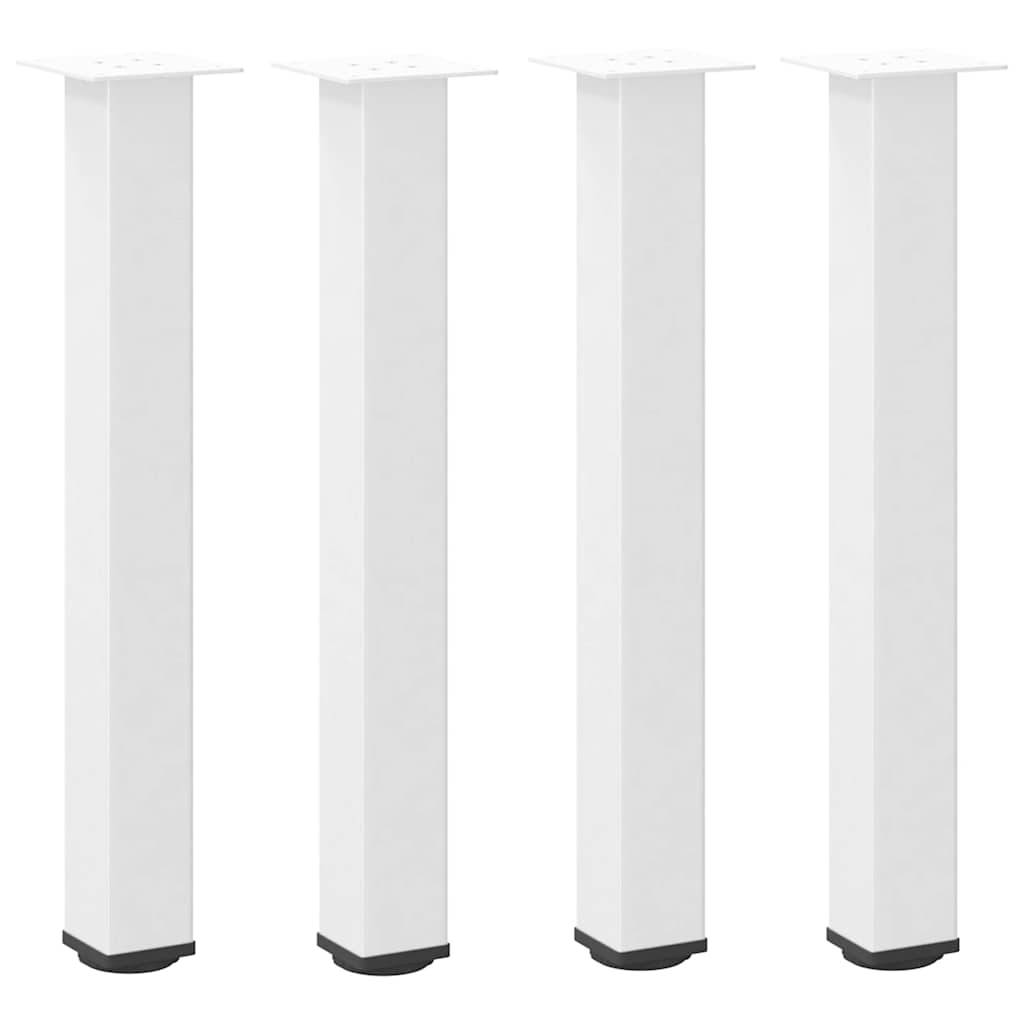 Pieds de table console 4 pièces Blanc 72-74 cm Acier - XIOS
