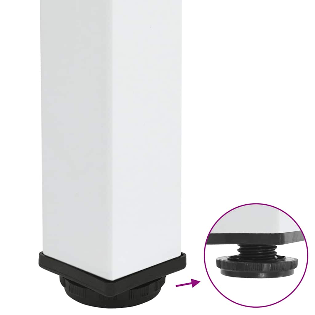 Pieds de table console 4 pièces Blanc 72-74 cm Acier - XIOS