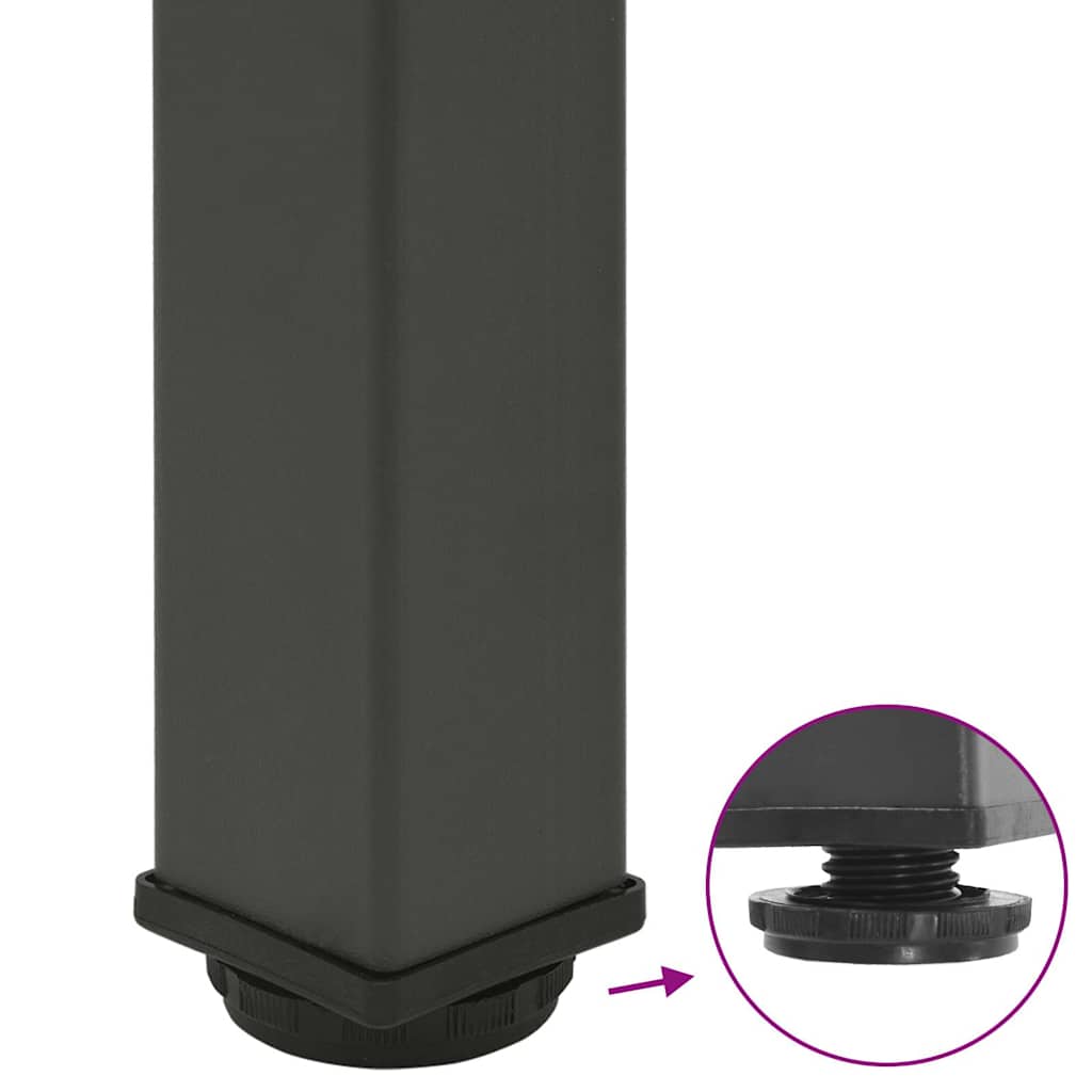 Pieds de table console 4 pièces Anthracite 72-74 cm Acier - XIOS