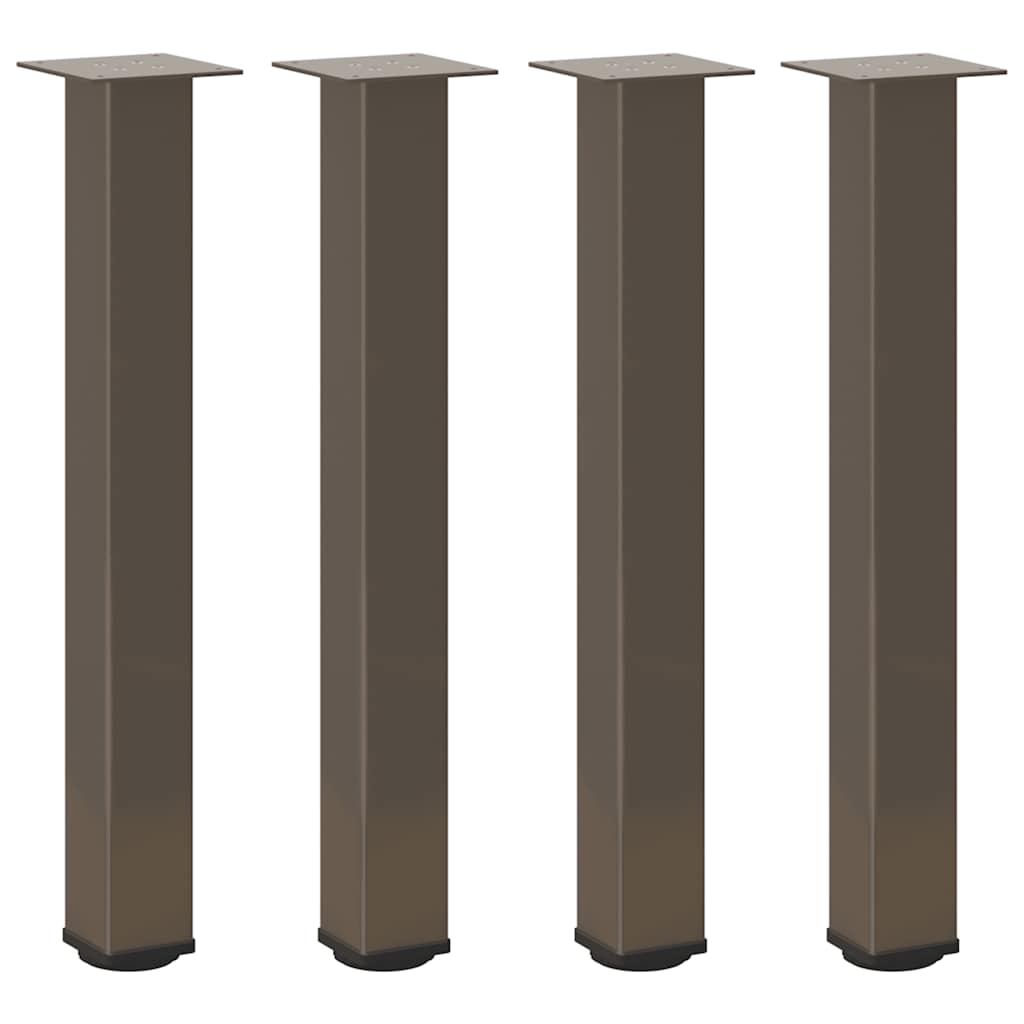 Pieds de table console 4 pièces Acier naturel 72-74 cm Acier - XIOS