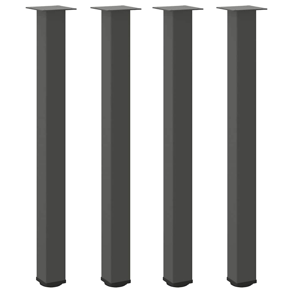 Pieds de table de bar 4 pièces Anthracite 90-92 cm Acier - XIOS