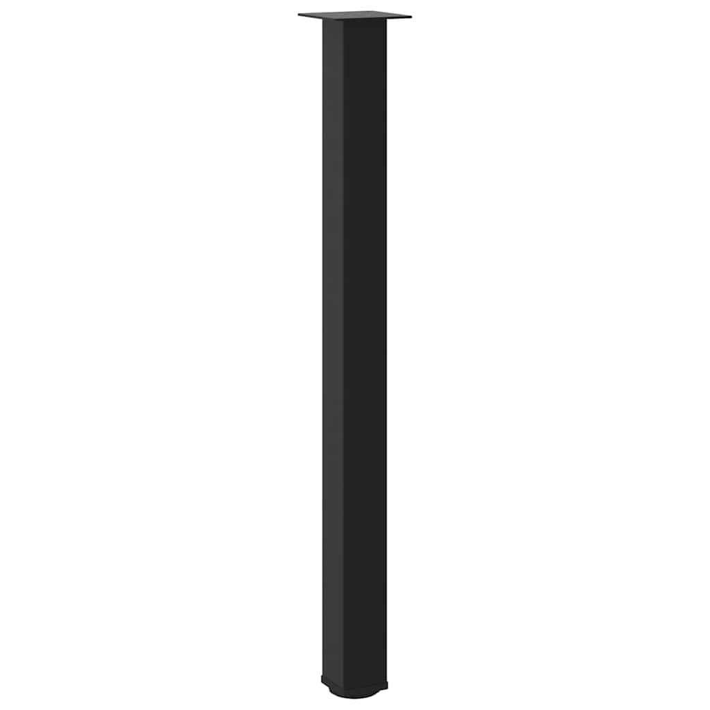 Pieds de table de bar 4 pièces Noir 110-112 cm Acier - XIOS