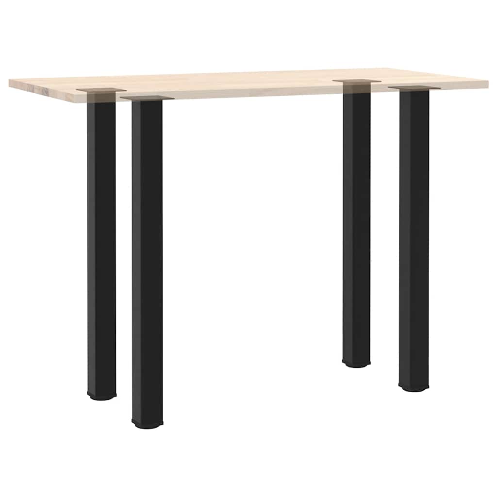 Pieds de table de bar 4 pièces Noir 110-112 cm Acier - XIOS