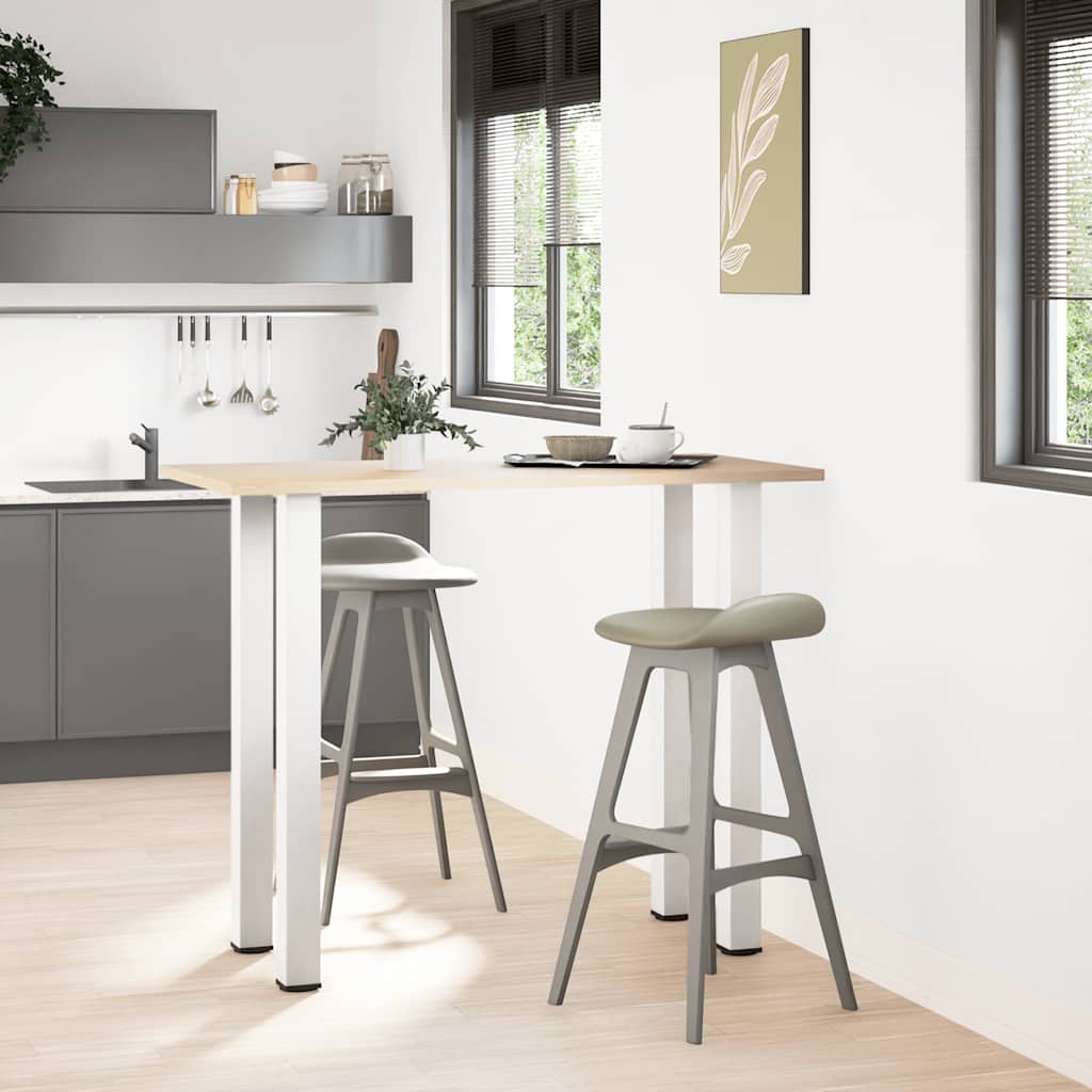 Pieds de table de bar 4 pièces Blanc 110-112 cm Acier - XIOS