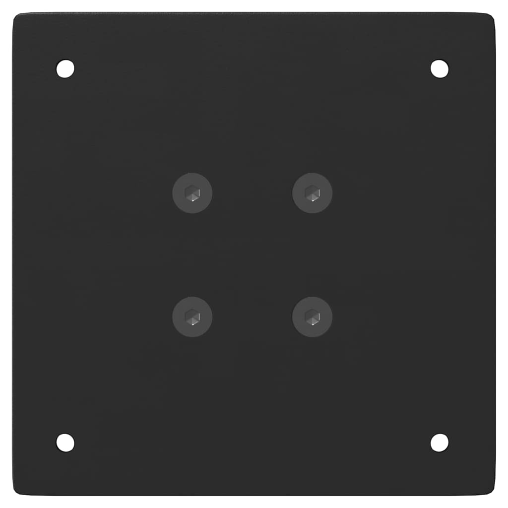 Pieds de table console 4 pièces Noir 72 cm Acier - XIOS