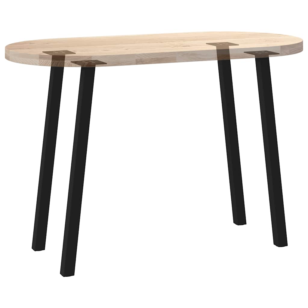 Pieds de table console 4 pièces Noir 72 cm Acier - XIOS