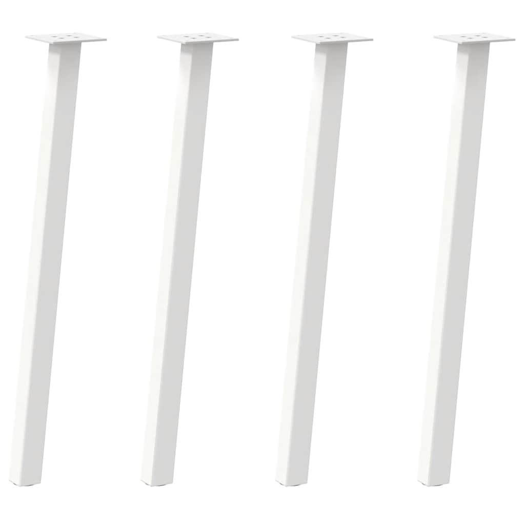 Pieds de table console 4 pièces Blanc 72 cm Acier - XIOS
