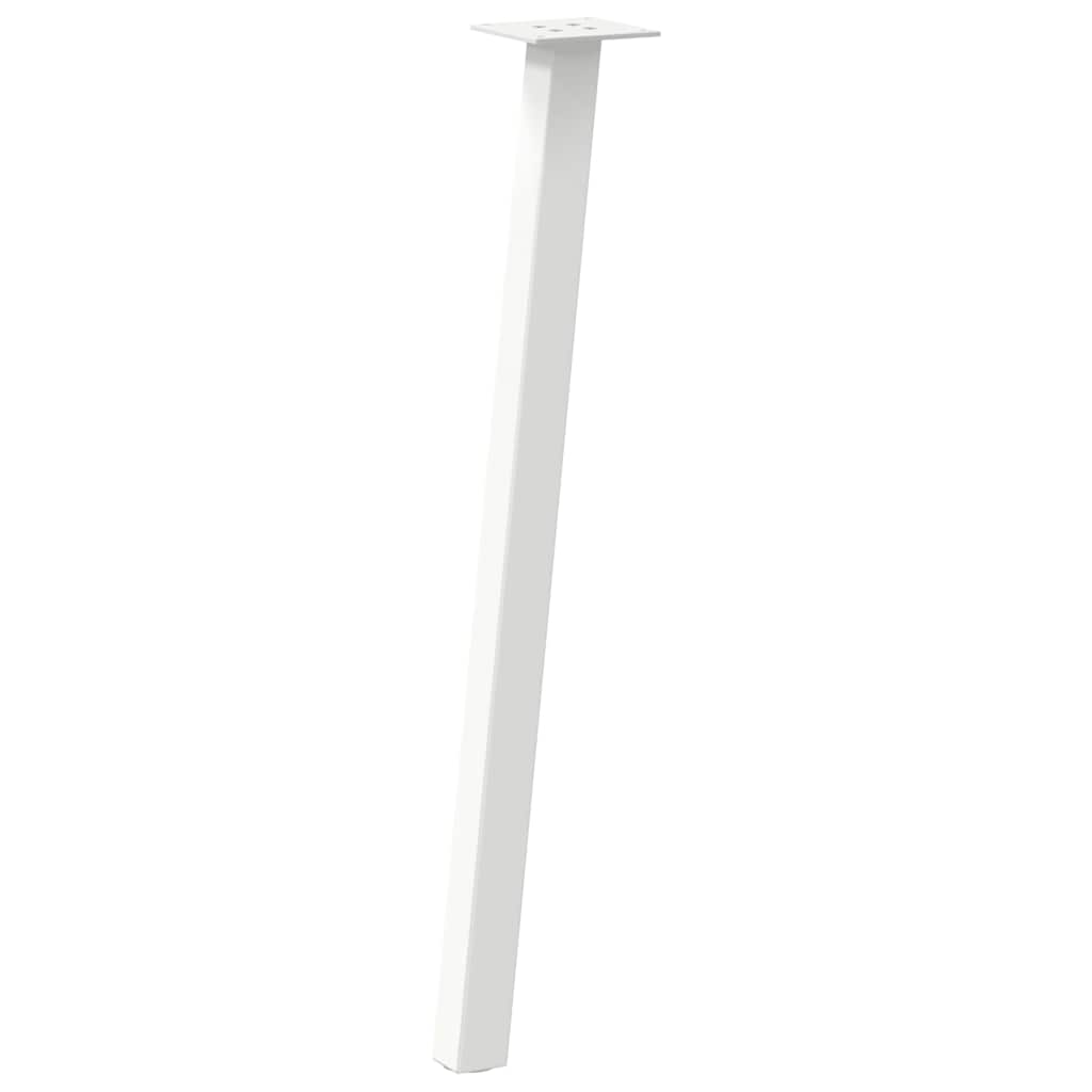 Pieds de table console 4 pièces Blanc 72 cm Acier - XIOS
