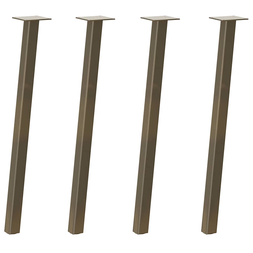 Pieds de table console 4 pièces Acier naturel 72 cm Acier - XIOS