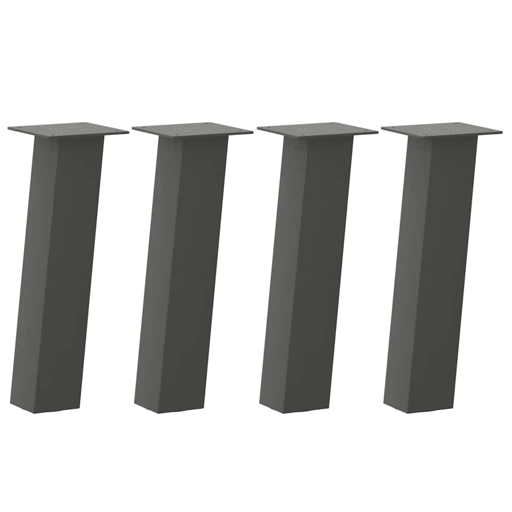 Pieds de table basse 4 pièces Anthracite 30 cm Acier - XIOS