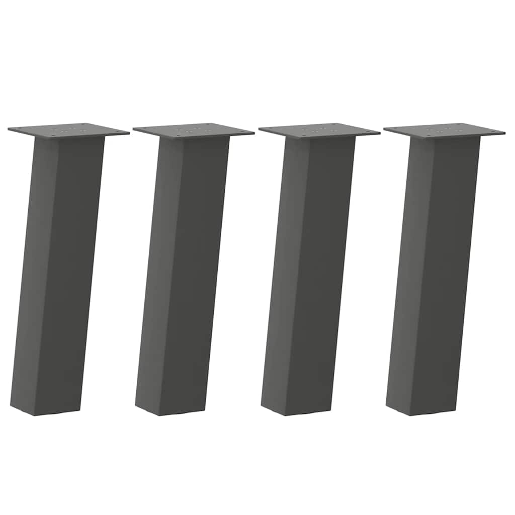 Pieds de table basse 4 pièces Anthracite 42 cm Acier - XIOS