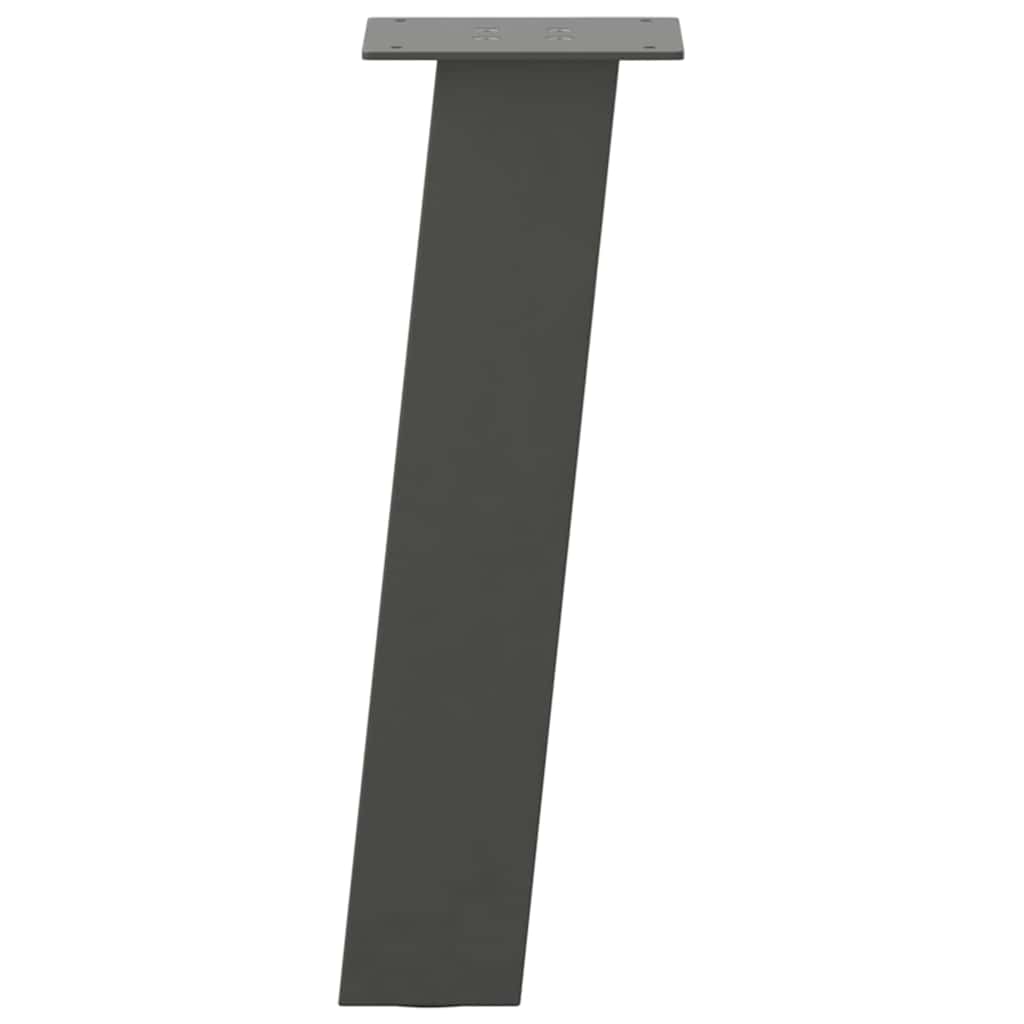 Pieds de table basse 4 pièces Anthracite 42 cm Acier - XIOS