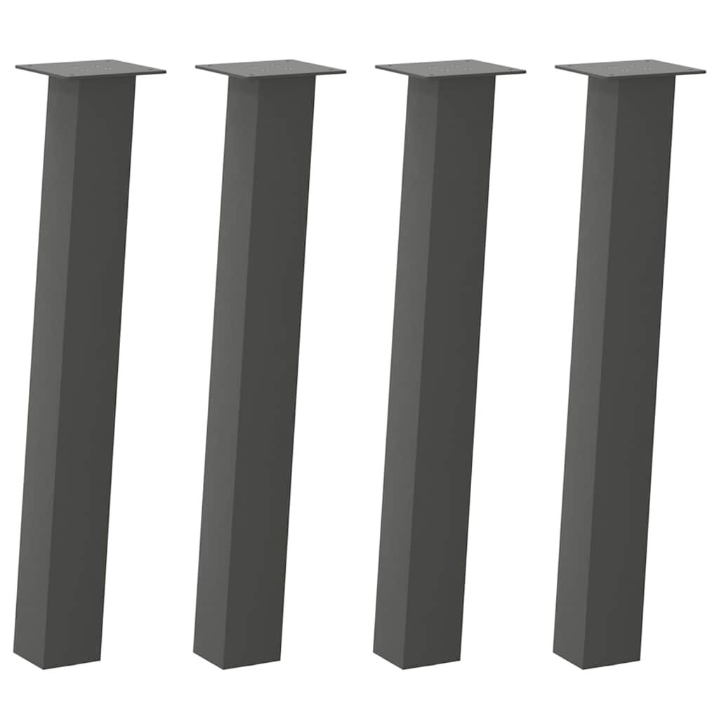 Pieds de table console 4 pièces Anthracite 72 cm Acier - XIOS
