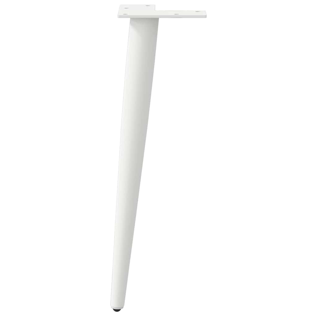Pieds de table basse coniques 4 pièces Blanc 30-31 cm Acier - XIOS