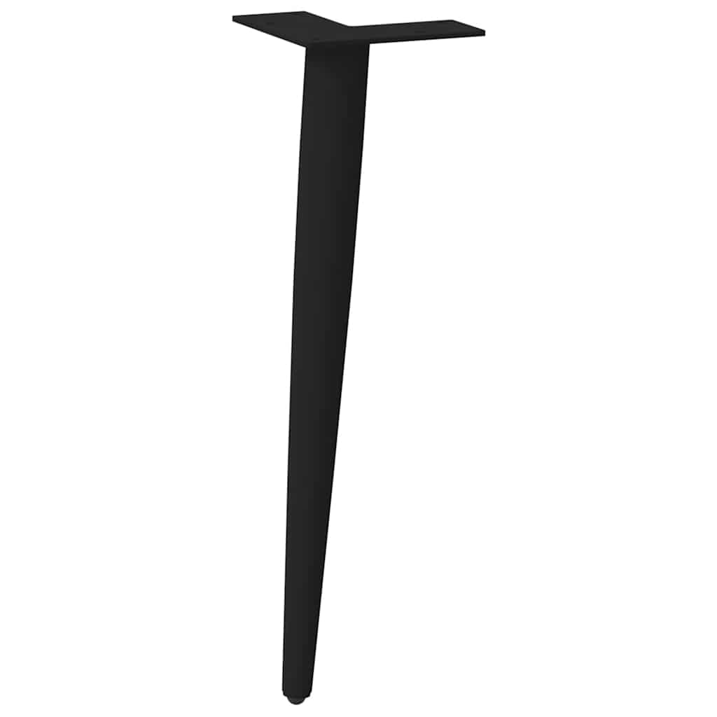Pieds de table basse coniques 4 pièces Noir 42-43 cm Acier - XIOS