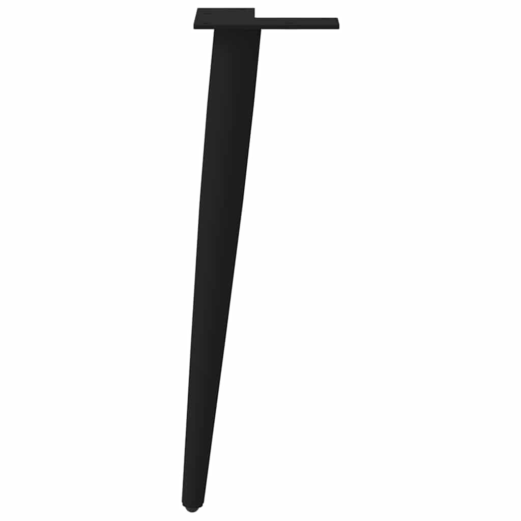 Pieds de table basse coniques 4 pièces Noir 42-43 cm Acier - XIOS