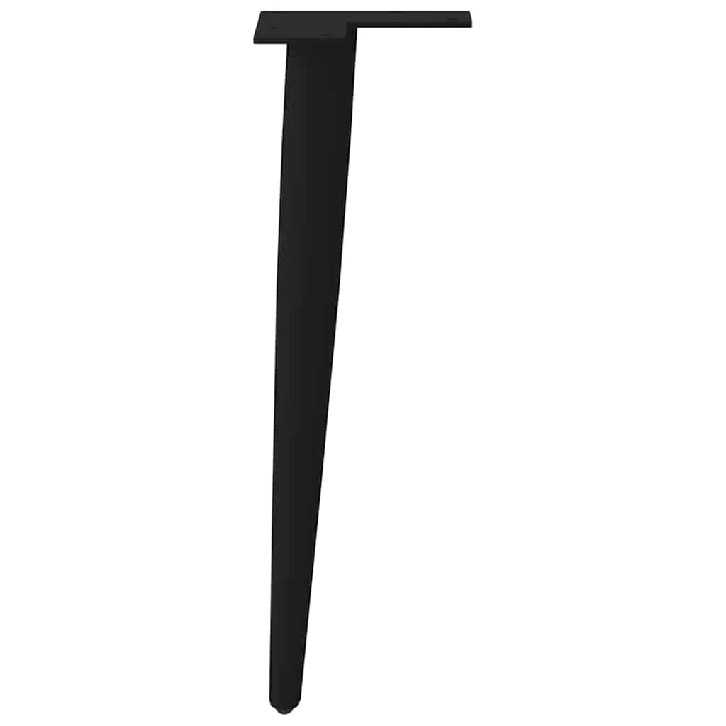 Pieds de table basse coniques 4 pièces Noir 42-43 cm Acier - XIOS
