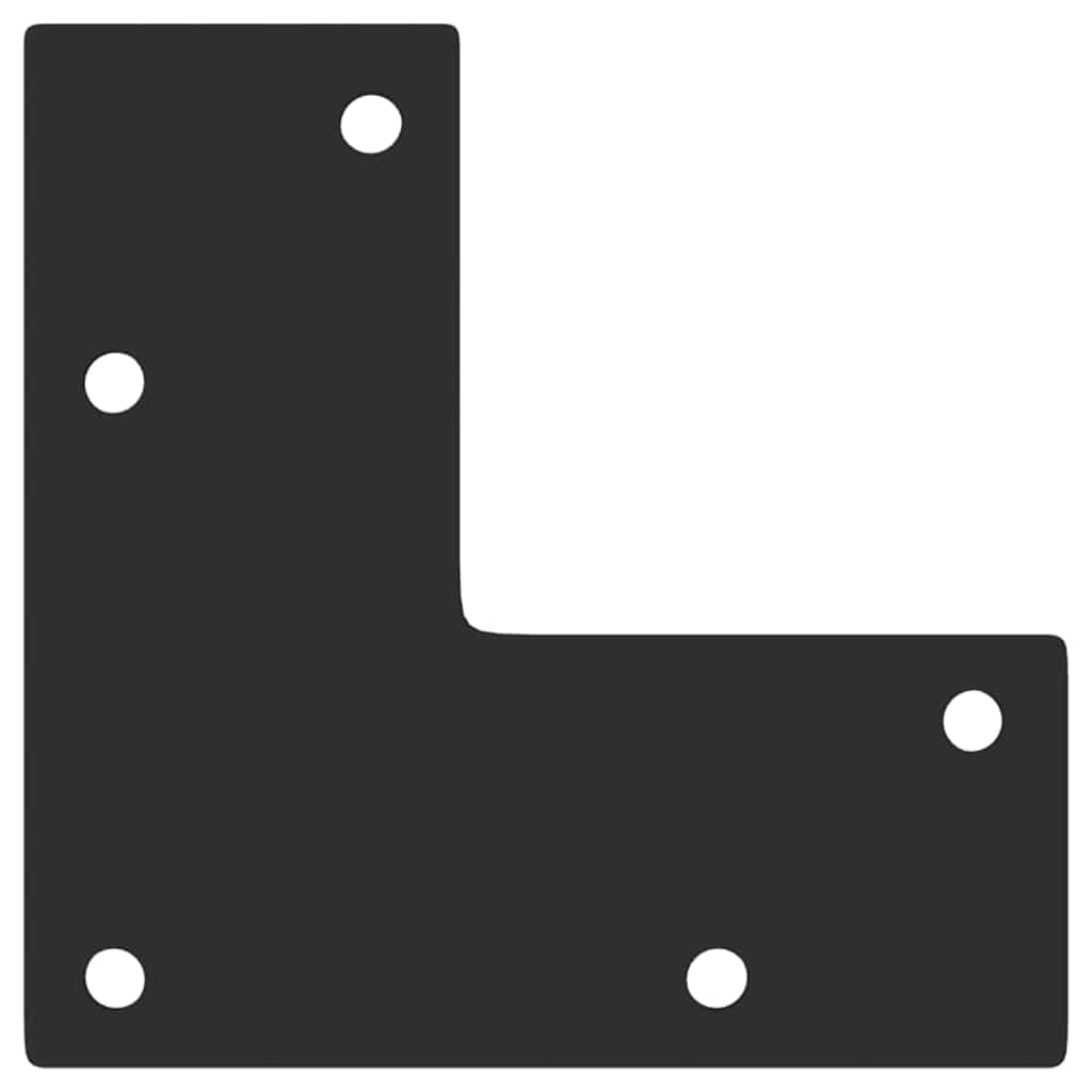 Pieds de table basse coniques 4 pièces Noir 42-43 cm Acier - XIOS