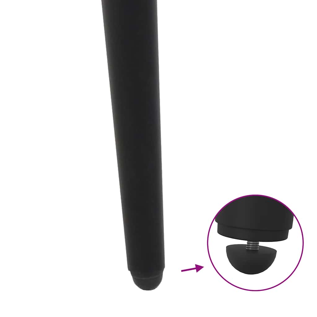 Pieds de table basse coniques 4 pièces Noir 42-43 cm Acier - XIOS