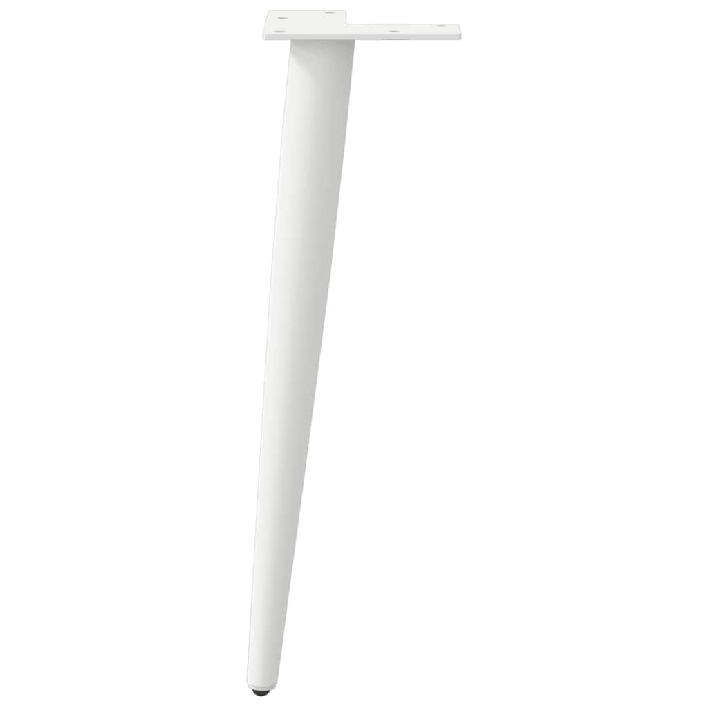 Pieds de table basse coniques 4 pièces Blanc 42-43 cm Acier - XIOS