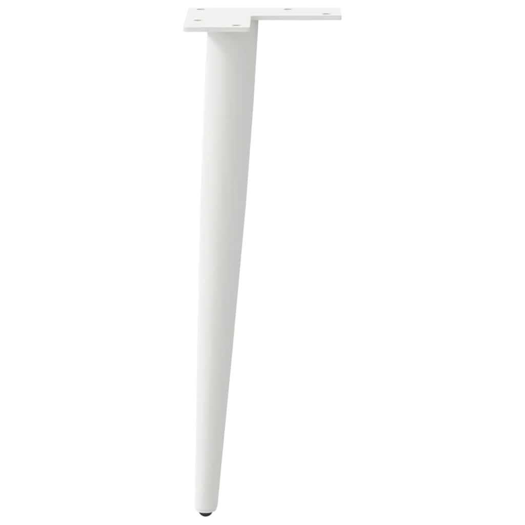 Pieds de table basse coniques 4 pièces Blanc 42-43 cm Acier - XIOS