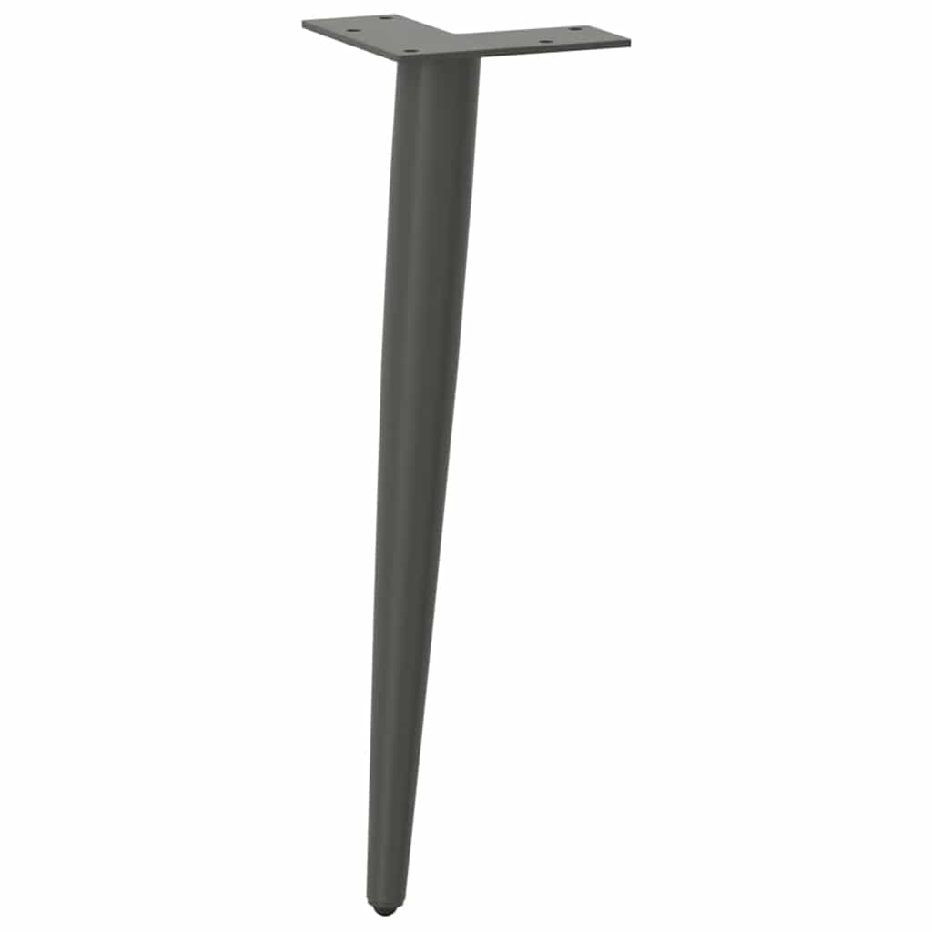 Pieds de table basse coniques 4 pièces Anthracite 42-43 cm Acier - XIOS