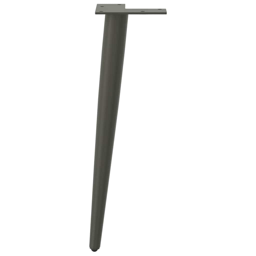 Pieds de table basse coniques 4 pièces Anthracite 42-43 cm Acier - XIOS