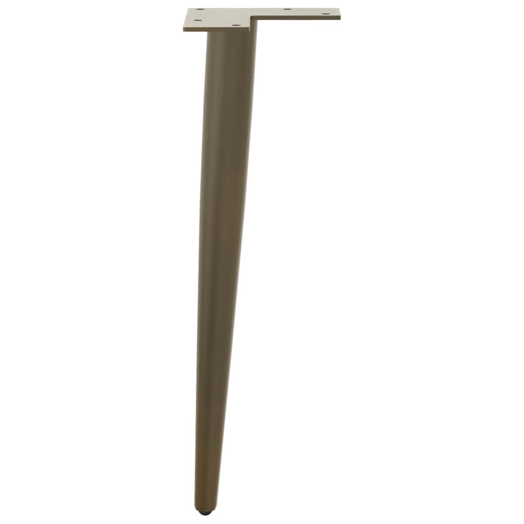 Pieds de table basse coniques 4 pièces Acier naturel 42-43 cm Acier - XIOS