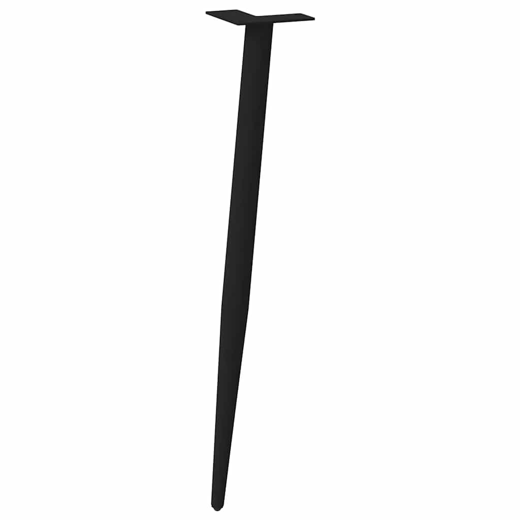 Pieds de table console coniques 4 pièces Noir 72-73 cm Acier - XIOS