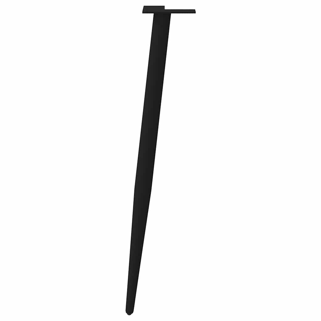 Pieds de table console coniques 4 pièces Noir 72-73 cm Acier - XIOS
