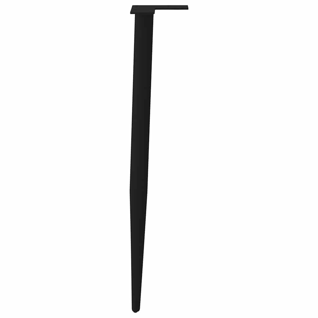 Pieds de table console coniques 4 pièces Noir 72-73 cm Acier - XIOS