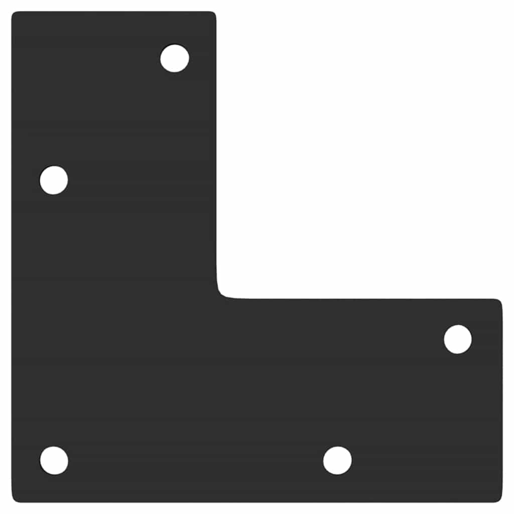 Pieds de table console coniques 4 pièces Noir 72-73 cm Acier - XIOS
