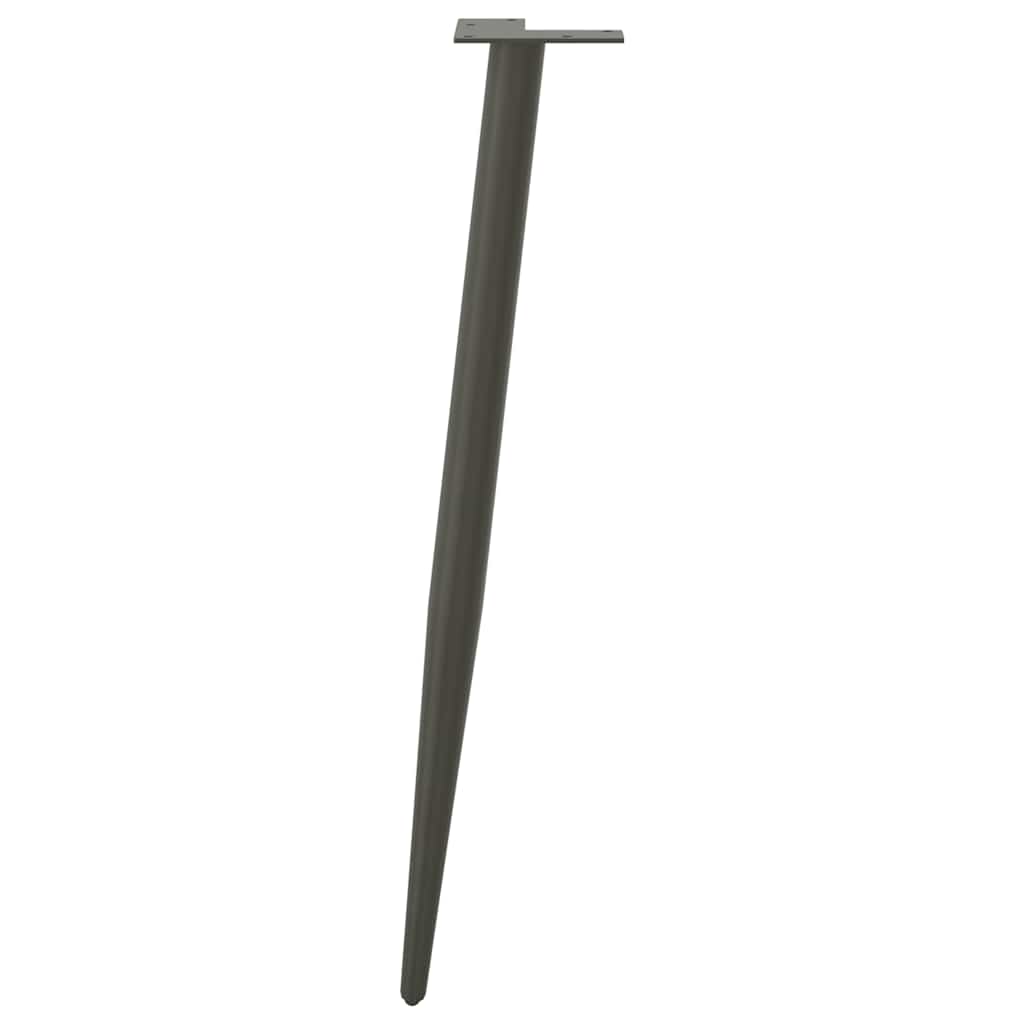 Pieds de table console forme conique 4 pièces Anthracite 72-73 cm Acier - XIOS