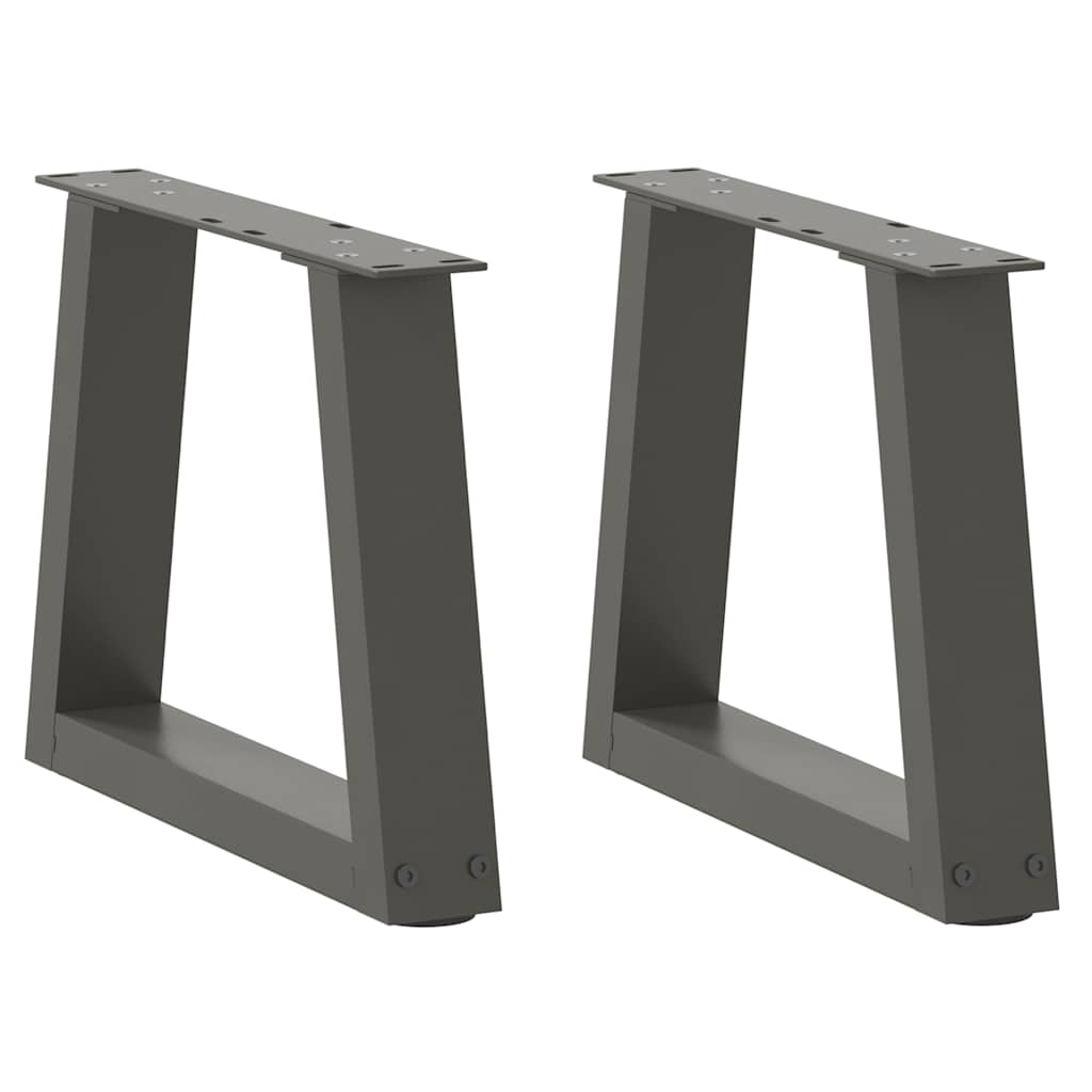 Pieds de table basse en forme de V, 2 pièces, anthracite, 40 x (30-31,3) cm, acier - XIOS
