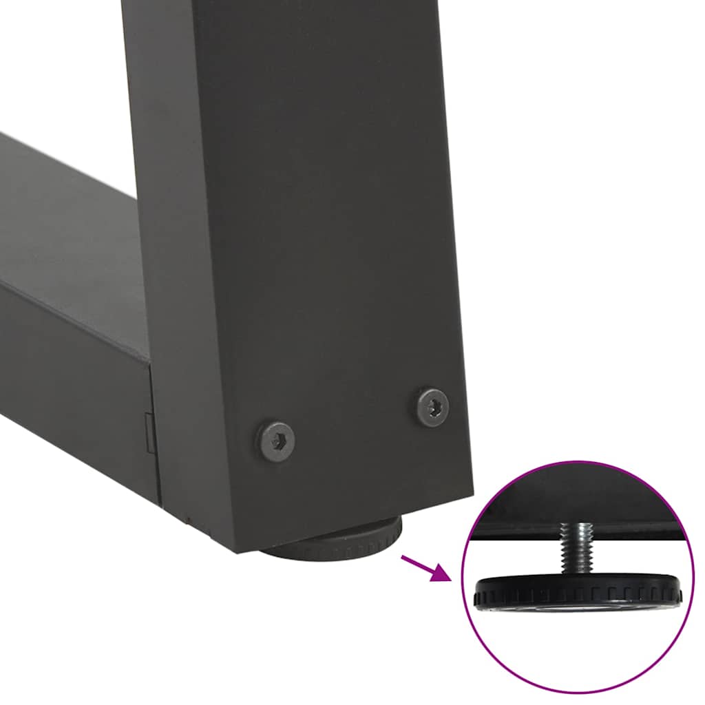 Pieds de table basse en forme de V, 2 pièces, anthracite, 40 x (30-31,3) cm, acier - XIOS