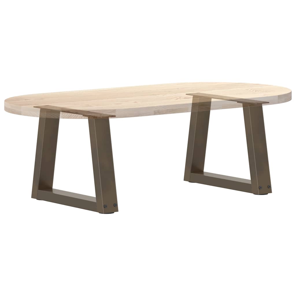 Pieds de table basse en forme de V, 2 pièces, acier naturel, 40 x (30-31,3) cm - XIOS