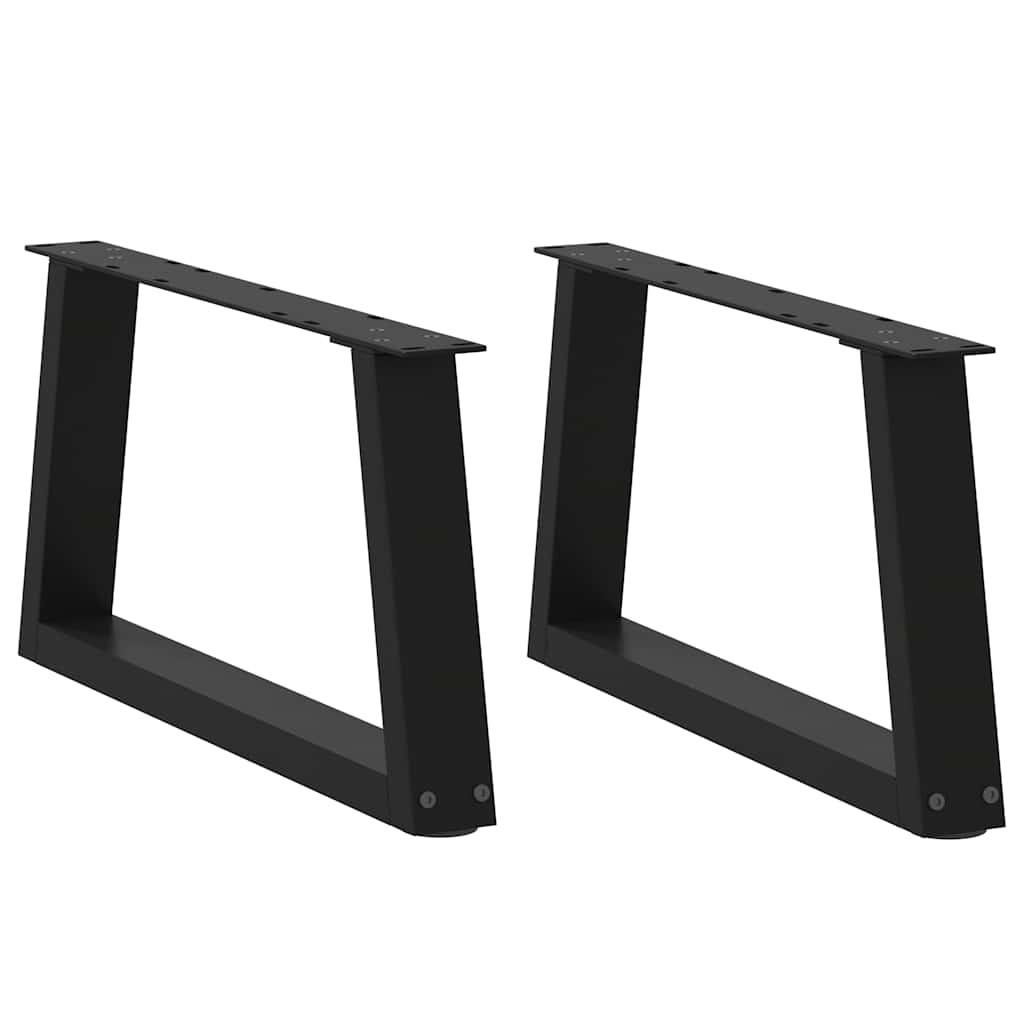 Pieds de table basse en forme de V, 2 pièces, noir, 50 x (30-31,3) cm, acier - XIOS