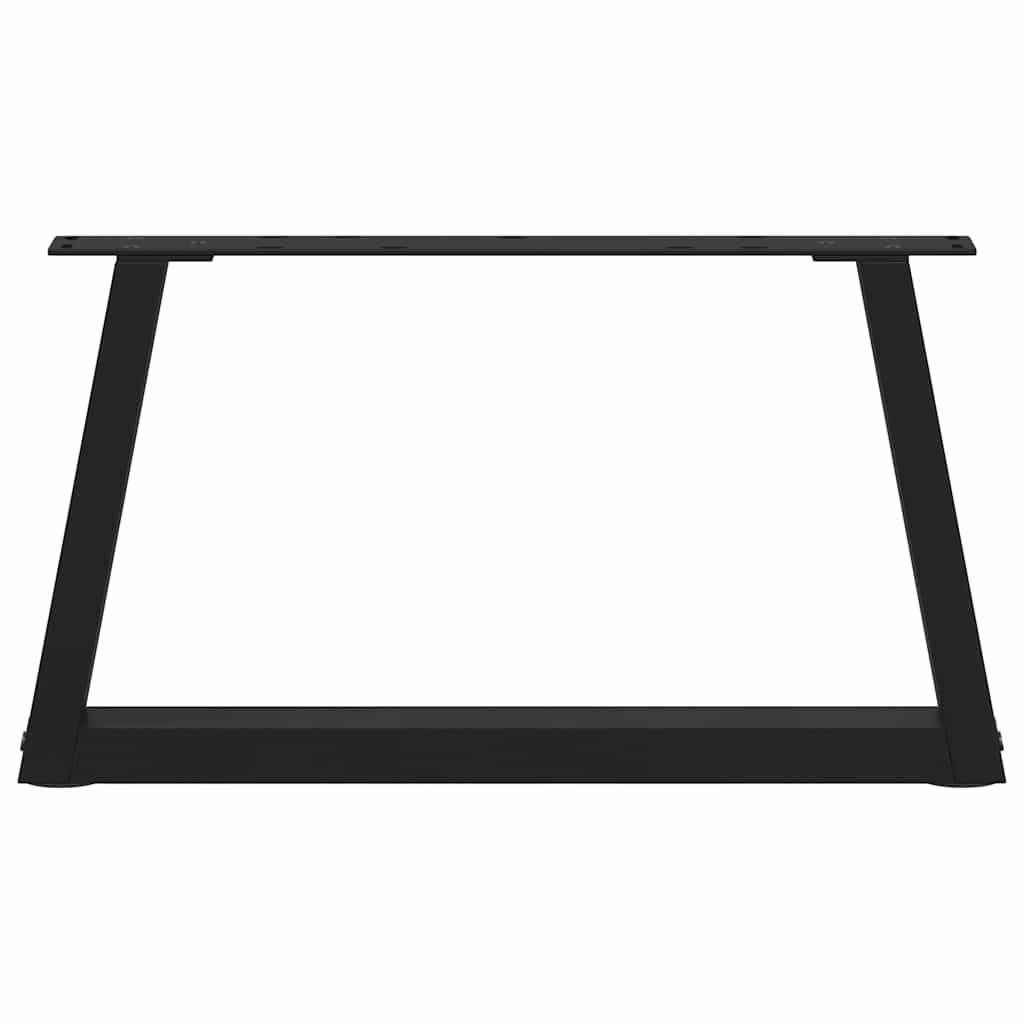 Pieds de table basse en forme de V, 2 pièces, noir, 50 x (30-31,3) cm, acier - XIOS